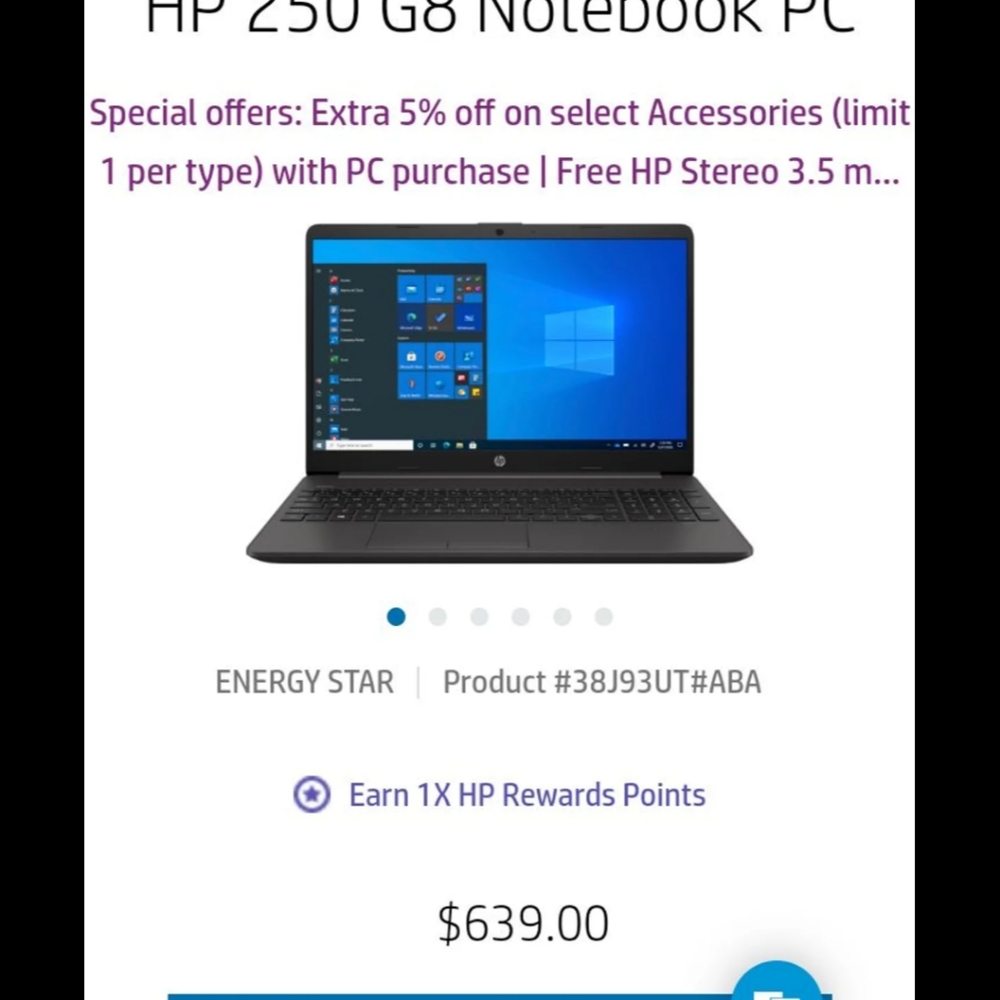 HP touchscreen 15"